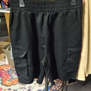Women's Black Cargo Shorts